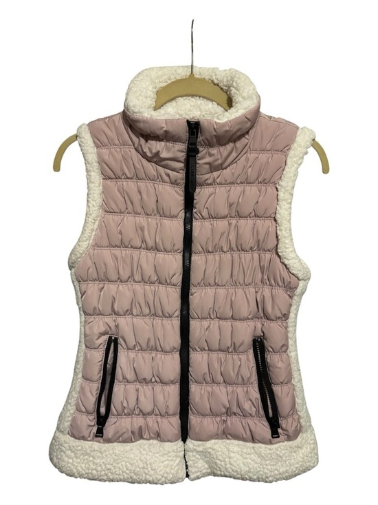 Calvin Klein Jackets & Blazers - Calvin Klein Quilted Sherpa-Trim Vest in Mauve with Black Zipper